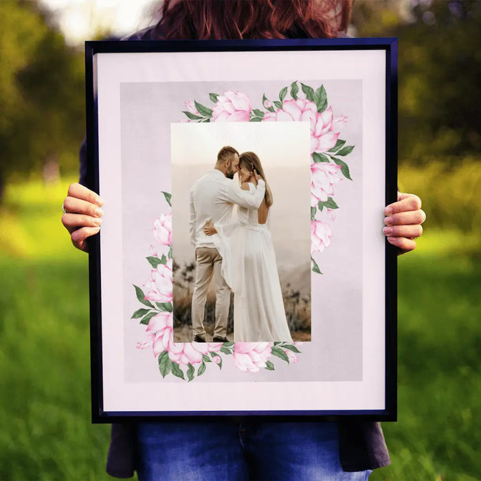Flowers with love canvas photo frame - Dudus Online