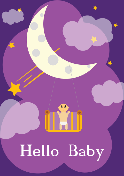 Hello baby greeting card - Dudus Online