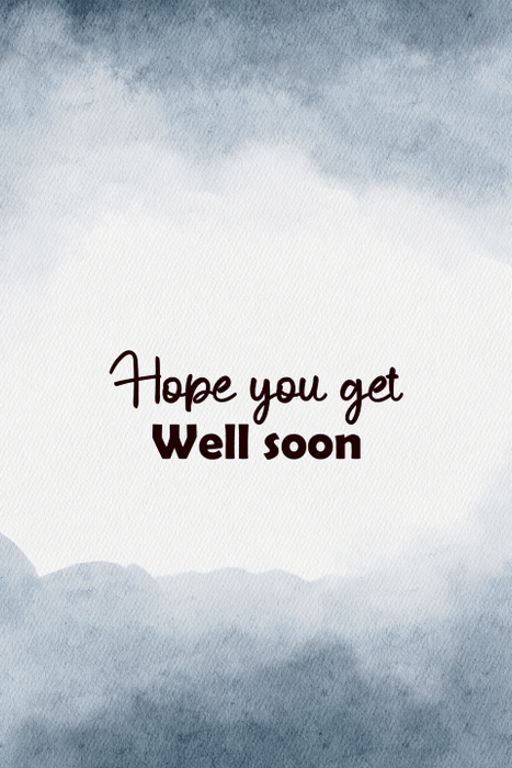 Hope you will get well soon - Dudus Online
