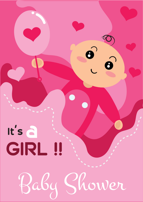 It's a girl greeting card - Dudus Online