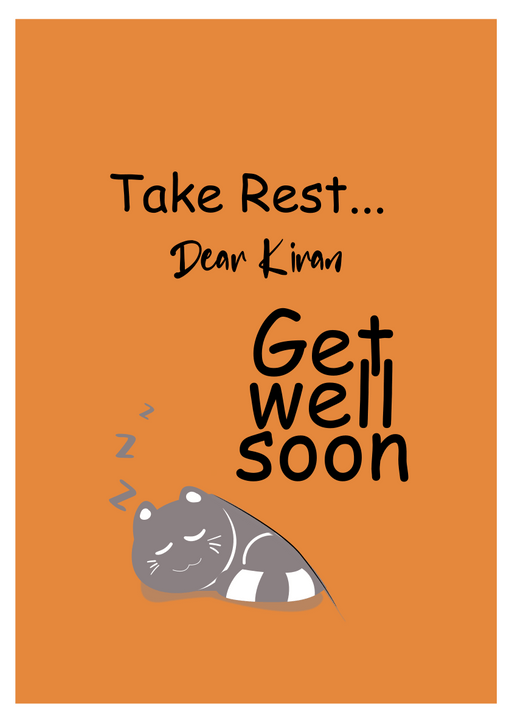 Take rest and get well soon greetings - Dudus Online