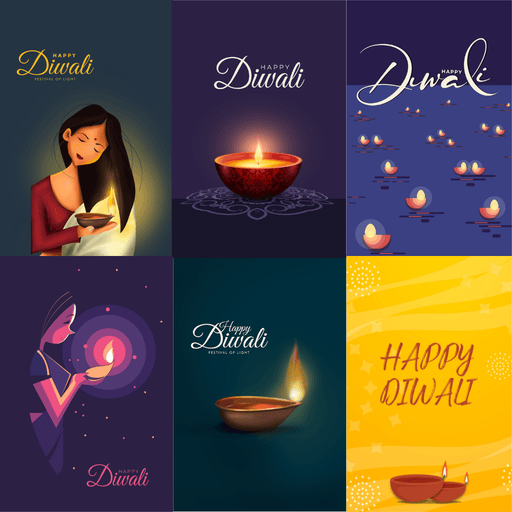 Diwali greeting card pack - Dudus Online