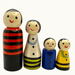 Family of 4 wooden dolls - Dudus Online