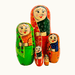 Family of ladies wooden peg dolls - Dudus Online