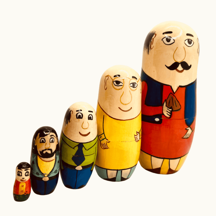 Family of men wooden peg dolls - Dudus Online