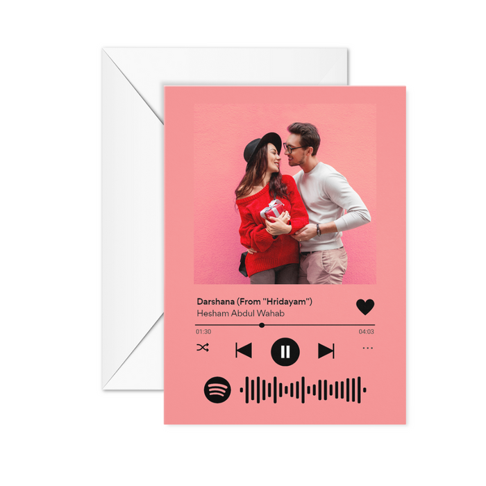 Spotify personalized greeting card