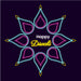 Happy Diwali blue rangoli neon - Dudus Online