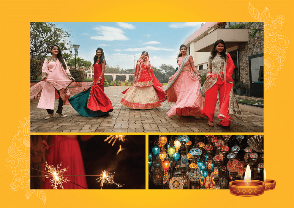 Happy Diwali - Diya pattern album - Dudus Online