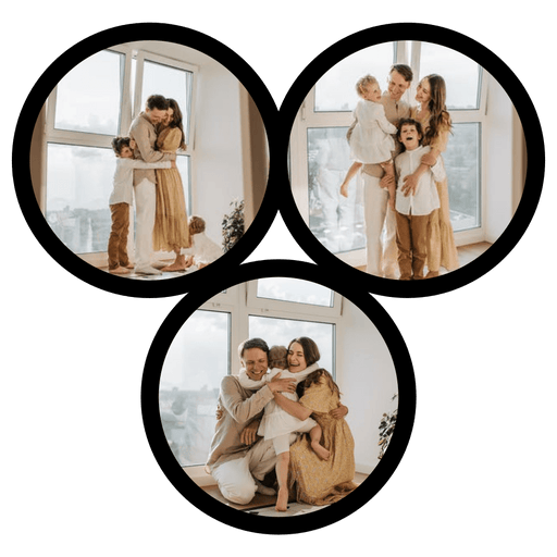 3 Circle collage family pic - Dudus Online