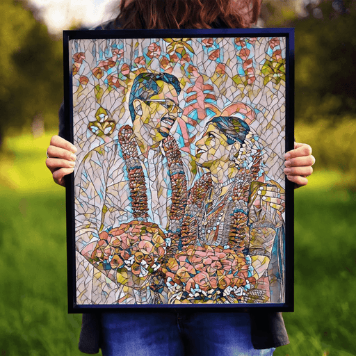Couple mosaic effect portrait - Dudus Online