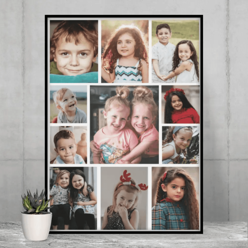 Kids photo collage board