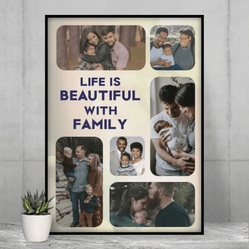 Life is beautiful with family collage frame - Dudus Online
