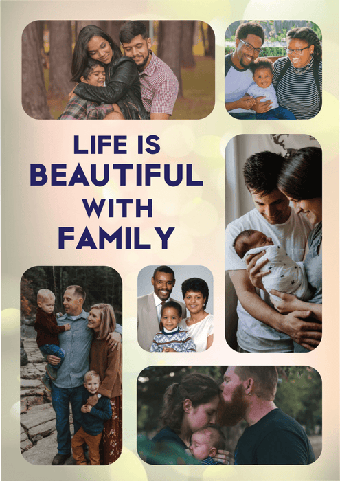 Life is beautiful with family collage frame - Dudus Online