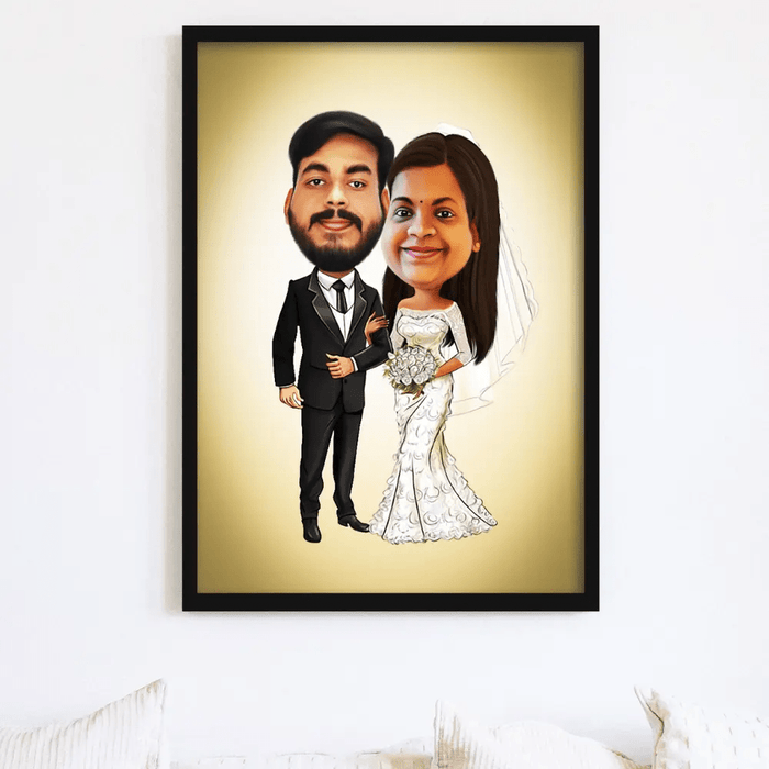 Wedding caricature frame - Dudus Online