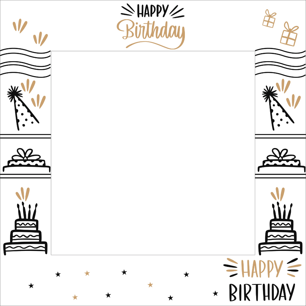 White Birthday Selfie Frames — Dudus Online