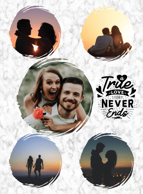 True love never ends collage poster - Dudus Online
